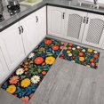 thumbnail image 2 of Pioneer Flower Floral Print Pattern Kitchen Rugs Sets Of 2,Anti Fatigue Kitchen Mat Rugs Non Slip Washable,Decorative Kitchen Floor Mats for Kitchen,Sink,Laundry,17"x30"+17"x47", 2 of 7