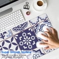 thumbnail image 4 of Long Mouse Pads for Desk,Blue Ethnic Geometric Patchwork Pattern Desk Mats on Top Of Desks, Desk Mouse Pad Extra Large with 3mm Non-Slip Base and Stitched Edge for Gaming,Office,Work,Home 31.5"x11.8", 4 of 6