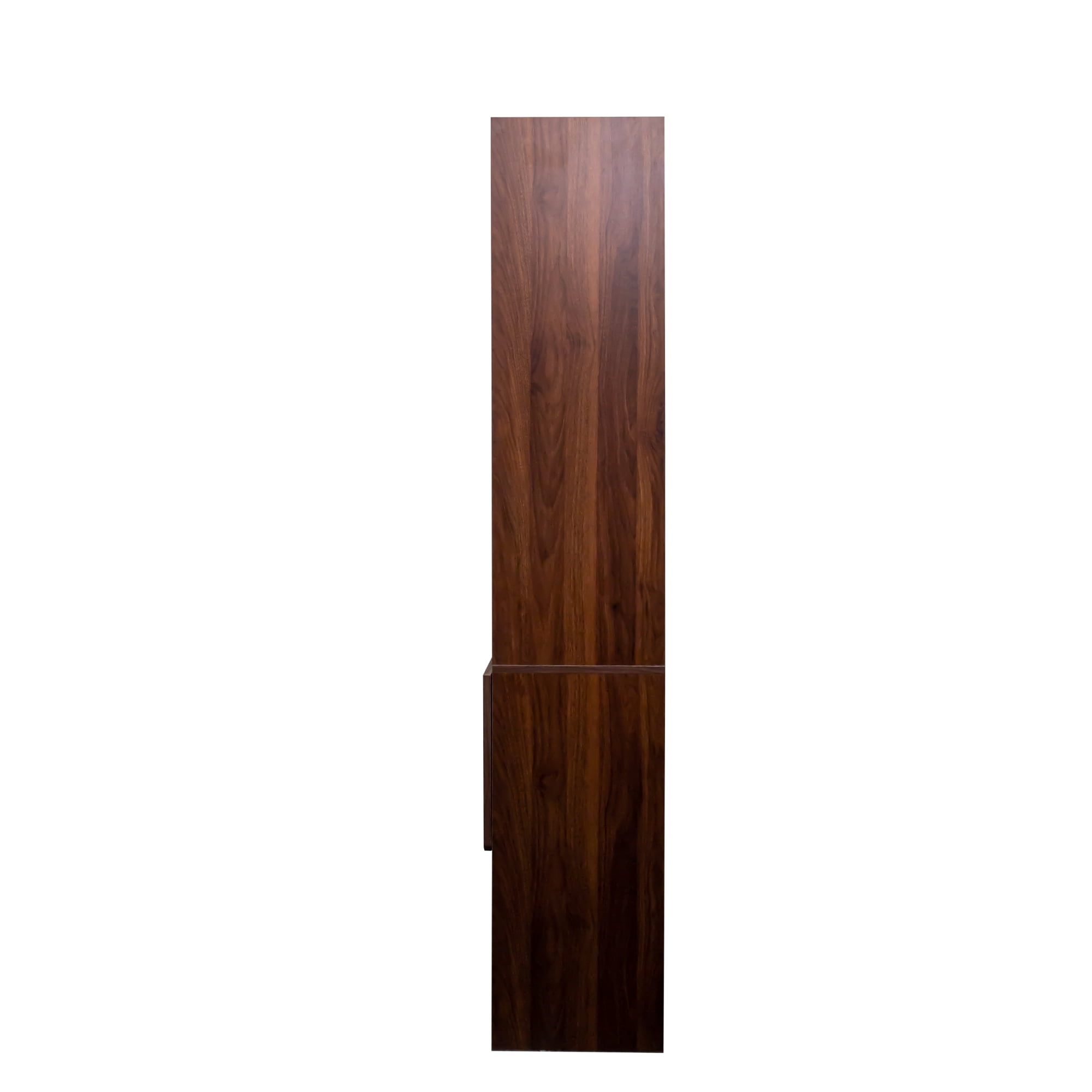 Aukfa 70.8 High Storage Cabinet w/ Fold Down Desk Table for Home Office,Brown