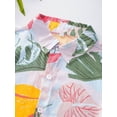 thumbnail image 5 of Rswnyirn Big Boy's Button Down Hawaiian Shirts Short Sleeve Aloha Dress Tops Floral Print T-Shirt for Type B 160, 5 of 7