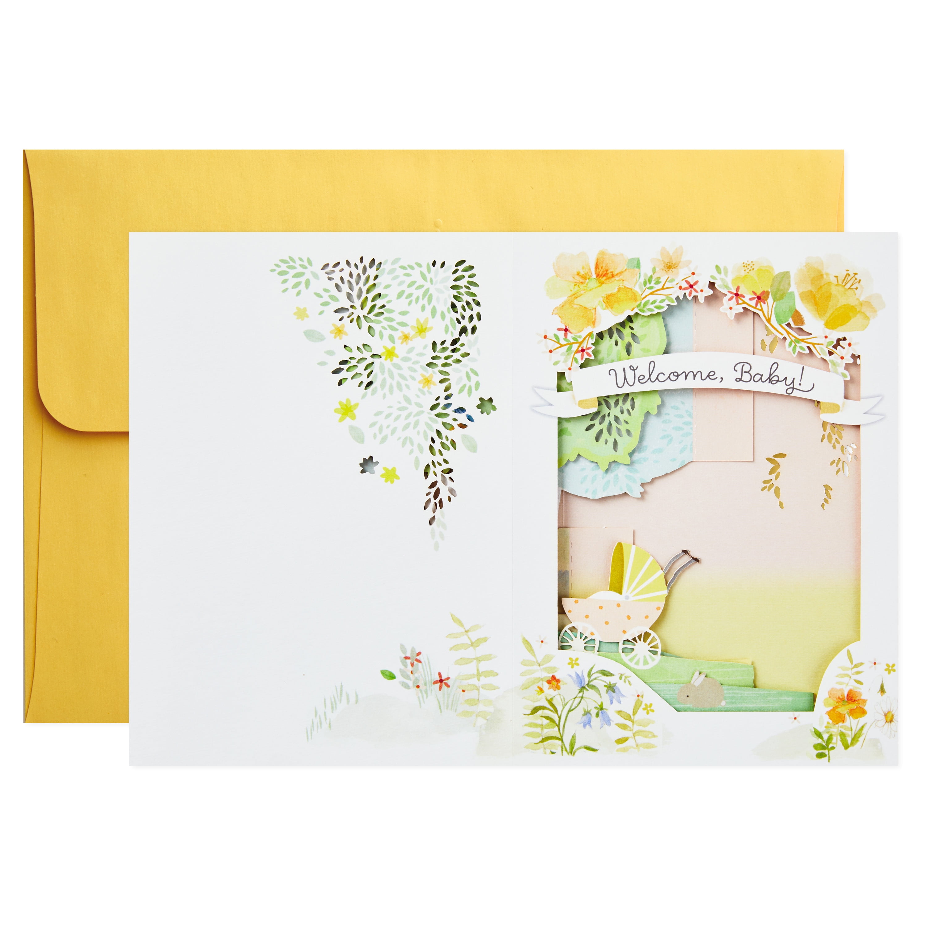 Hallmark Paper Wonder Displayable Pop Up Baby Shower Greeting Card (Family Tree)