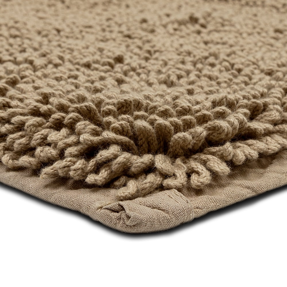 Mohawk Home Classic Cotton Plush Stain/Fade Resistant Non-Slip Washable Bath Mat, Taupe, 1' 5" X 2'