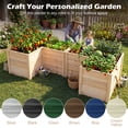 thumbnail image 4 of Costway 24'' L-Shaped Deep Root Planter Box Wooden Raised Garden Bed with Open-Ended Base, 4 of 9