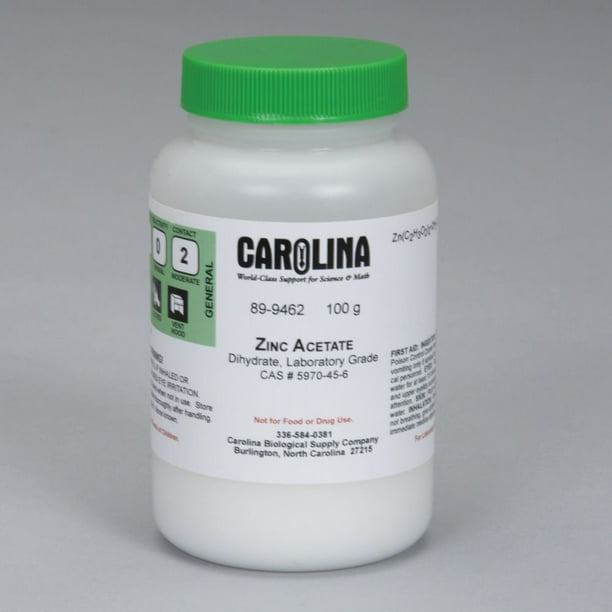 Zinc Acetate Dihydrate, Laboratory Grade, 100 g