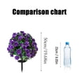 thumbnail image 2 of Artificial Flowers for Outdoors, Faux Outdoor Plants Fake Plants Topiary Balls Artificial Outdoor Set of 2 with Ground Spike for Home Front Porch Patio Garden Decor, Purple Pink, 2 of 7