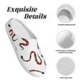 thumbnail image 5 of Goofa Red Snake Print Womens Mens Cotton Lightweight House Slippers , Washable Home Slippers,Indoor Comfy Bedroom Cozy Slippers-44/45, 5 of 7