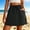 Dark Gray, variant on Wovilon Women's Drawstring Waist A-Line Mini Skirt with Side Pockets, Relaxed Fit Cotton Spandex Short Skirt, Lightweight Breathable Versatile Solid Color