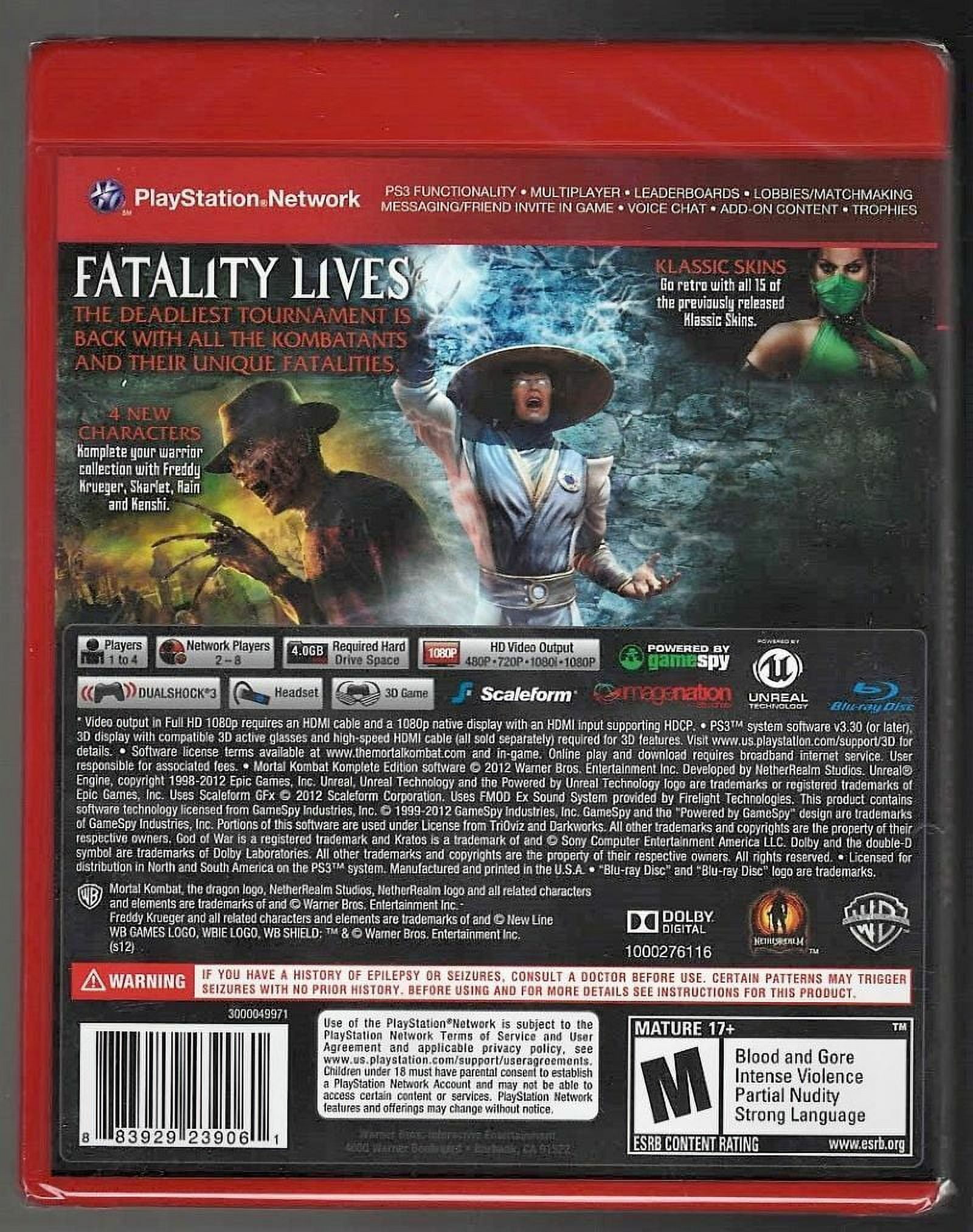 Mortal Kombat Komplete Edition (Platinum Hits) Xbox 360 (Brand New Factory  Seale 883929239054