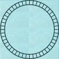 thumbnail image 1 of Ahgly Company Indoor Square Patterned Electric Blue Area Rugs, 5' Square, 1 of 1