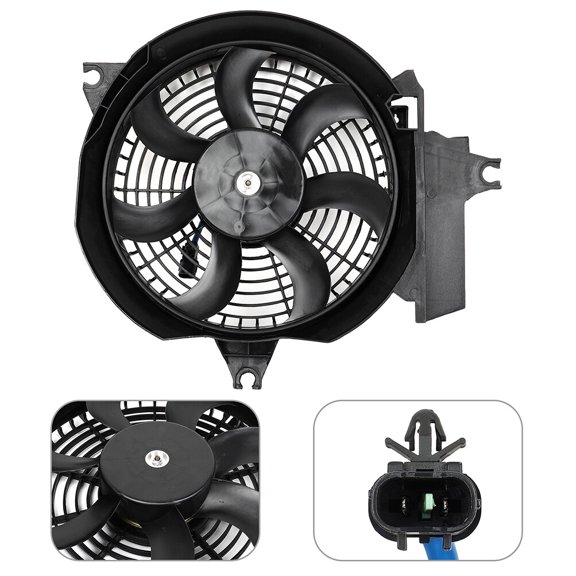 SCITOO Radiator Cooling Fan Compatible with 610610 674-59593 321-55010-200 2001-2006 for Santa Fe