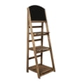 thumbnail image 2 of Fionafurn 3-Tier 44'' Ladder Shelf Bookshelf Bookcase Storage Chalkboard Plant Leaning Shelf Brown, 2 of 10