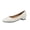 White, variant on Lovskoo 2024 Women's Ballet Flat Shoes Leather Dress Shoes Square Toe Slip On Flat Heel Low Wedge Dressy Flats Comfortable Wedding Shoes Black