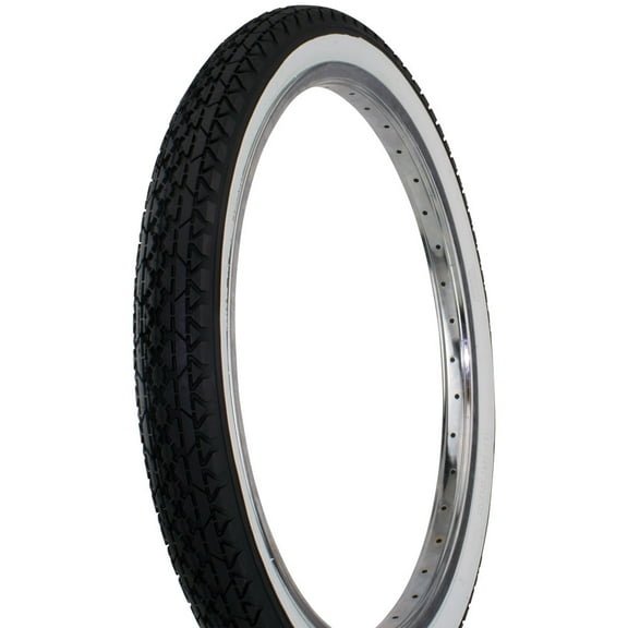 Bicycle Tire Wanda 20" x 2.125" Diamond Thread. bike tire, Black/White Wall