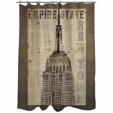 Thumbprintz Vintage Ny Empire State Shower Curtain Walmart Com