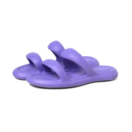 

Feeling Slippers Women‘s Internet Popular ins Fashionable Bread Outer Wear Double Belt Soft Bottom European and American Style Fashionable EVA Sandals