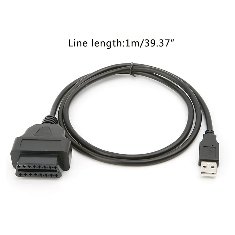 ESTONE 16Pin OBD2 To USB Port Charger Adapter Cable Connector Diagnostic  Tool