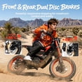 thumbnail image 6 of Qronge Electric Dirt Bike for Adults with 14"/12" Tires, 4500W Peak Mid-Drive Motor X1 Spark E-Dirt Bike up to 60Miles Range, 50 mph Dirt Bike Electric for Teens, 60V 28.8AH Battery, UL2849 by SGS, 6 of 9