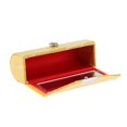 thumbnail image 3 of Cosmetic Lipstick Case Holder with Mirror - Small Organizer Bag for Purse - PU Leather - Yellow, as described, 3 of 7