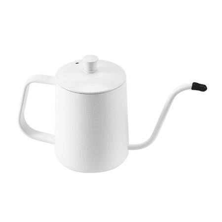 

Coffee Pot Drip Kettle Coffee Tea Pot Non-Stick Coating Gooseneck Drip Thin Mouth Pour over Coffee Maker Coffee Tool White