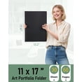thumbnail image 2 of Art Portfolio 11x17", Upgraded Large Portfolio Folder for Artwork with 30 Pockets Display 60 Pages, Presentation Book Binder with Protector Sleeves for Kids & Artists Drawing, 2 of 8
