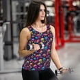 thumbnail image 6 of Salouo rainbow color mushroom Skull Pattern Workout Tank Tops for Women,Gym Exercise Sleeveless Running Loose Athletic Top Fit Yoga Tops Active Shirts-Large, 6 of 7