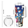 thumbnail image 5 of Lsque Mario Pattern 40 OZ Ice Bully Cup with Handle and Straw, Double Wall Stainless Steel Tumbler Travel Coffee Cup with Lid for Christmas Present, 5 of 8
