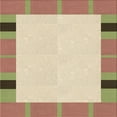thumbnail image 1 of Ahgly Company Machine Washable Indoor Square Transitional Khaki Gold Area Rugs, 4' Square, 1 of 7