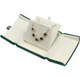thumbnail image 4 of Caja colgante de terciopelo verde, caja de embalaje de regalo para joyería, caja de almacenamiento para exhibición de collares (3,94 "x 3,94" x 1,5 "), 4 of 5