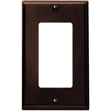 Leviton 80401 1-Gang Decora Wall Plate, 25-Pack, Brown