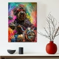 thumbnail image 5 of Black Russian Terrier Dog Poster Riding A Motorcycle - Black Russian Terrier Dog Canvas Wall Art For Bedroom Decor - Office Wall Art - Cute Things, 5 of 6