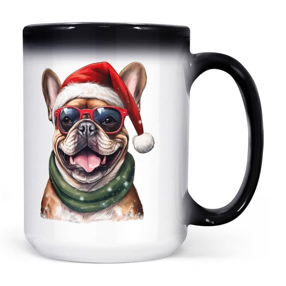 Hello Winter French Bulldog Frosty Morning Walk Welcome Snowy Christmas Heat Color Changing Mug Dog Lover Gifts Magic Coffee Mug - 02018