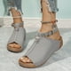 thumbnail image 1 of WILLBEST Sandalias De Tacón Cuadrado Con Punta Abierta Para Mujer, Zapatos De Playa Cómodos, Informales, De Verano, 1 of 9