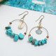 thumbnail image 4 of Pendientes de concha marina para mujer, color dorado, de moda, de metal, concha de cauri, EH2030, 4 of 5