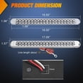 thumbnail image 2 of Nilight LED Tail Light 2PCS 17 Inch 40LED White Running Tail Reverse Back Up Lights w/Chrome Bezel Waterproof Surface Mount for 12V Towing Trailer Truck RV Camper Boat, 2 of 7