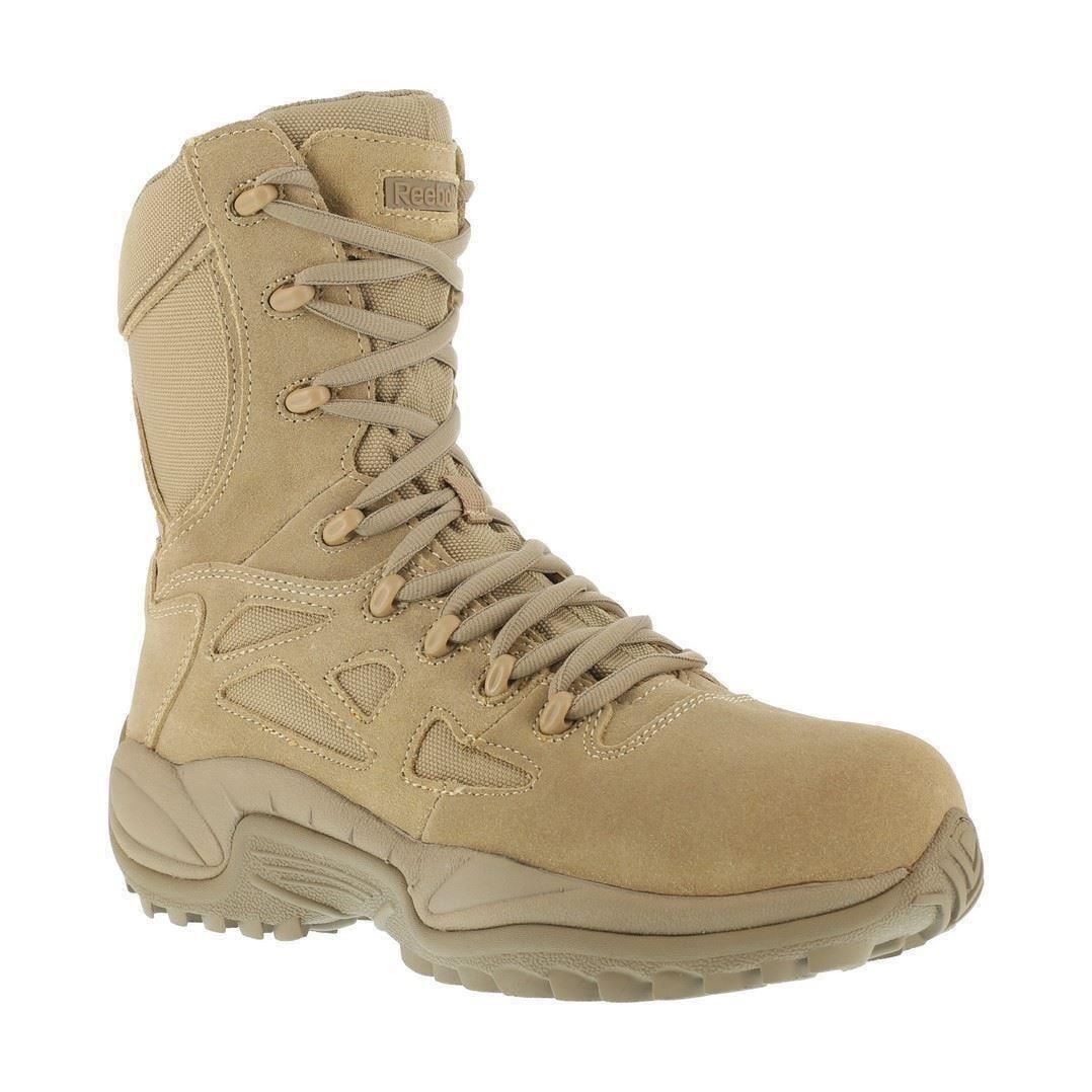 Reebok Rapid Response RB8894 Mens Desert Tan Stealth 8" EH Comp Toe Duty Boots Reebok Rapid Response RB8894 Mens Desert Tan Stealth 8" EH Comp Toe Duty Boots