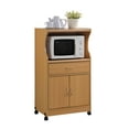Hodedah Microwave Kitchen Cart, Beech