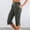 *Dark Gray, variant on Women's Drawstring Waist Capri Pants,Button Split Hem Casual Trousers For Women,Ladies Lightweight Lounge Workout Pants with Pockets,Black,S-2XL