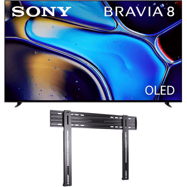 Sony K77XR80 77 Inch IMAX Enhanced Bravia OLED 4K HDR Google TV with a Sanus LL11-B1 Super Slim Fixed-Position Wall Mount for 40-85 Inch TVs (2024)