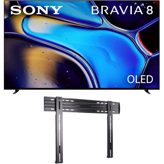 Sony K55XR80 55 Inch IMAX Enhanced Bravia OLED 4K HDR Google TV with a Sanus LL11-B1 Super Slim Fixed-Position Wall Mount for 40-85 Inch TVs (2024)