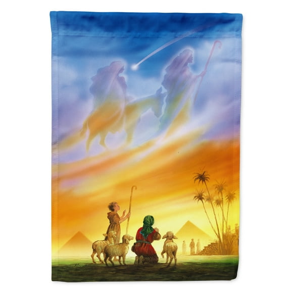 Carolines Treasures APH0939GF Shepherds being guided Christmas Flag Garden Size  Small multicolor
