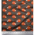 thumbnail image 1 of Soimoi Gray polyester Crepe Fabric Fox Stripe Print Fabric by the Yard 52 Inch Wide, 1 of 3