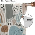 thumbnail image 6 of Cartoon Animals Blackout Curtain，Rainbow Forest Wild Rustic Bear Pattern 2 Panel Rod Pocket Window Drapes for Kids Boy Nursery Bedroom Decor 52" W X 63" L, 6 of 8