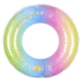 thumbnail image 1 of CIMAXIC Anneau de Natation 1 Pce Anneau Flottant Gonflable PVC Paillettes pour Piscine, 33.46"X33.46"X0.04 Pouces, 1 of 5