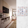 thumbnail image 5 of Yayeee Rocker Switch Wall Plate 1-Gang 4.6"x2.9" Home Decorative Outlet Cover, Pink Mosaic Pattern, 5 of 6