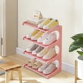 thumbnail image 6 of Shoe Rack, Four Tier Shoe Rack, Shoe Organizer, Bedroom Closet Shoe Rack, Entryway Storage, Plastic Shoe Shelf, Daily Use Shoe Storage, Ventilated Shoe Rack, 6 of 8