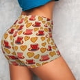 thumbnail image 4 of Lsque Cups of Tea Pattern High Waisted Biker Shorts for Women-Tummy Control Fitness Athletic Workout Running Yoga Gym Shorts,Moisture-Wicking-XX-Large, 4 of 9