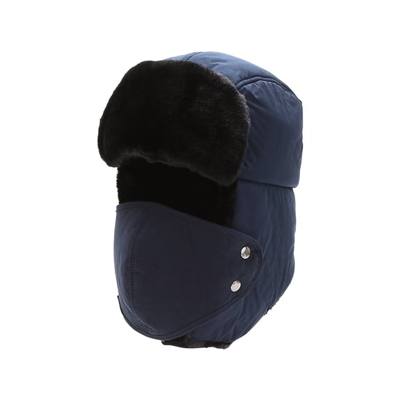 Hats for Men Women Thickened Ear Face Knitted Thunderhead Winter Cap