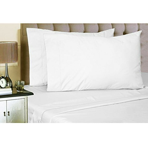 Pacific Linens King Size 4pc Sheet Set White PolyCotton Blend