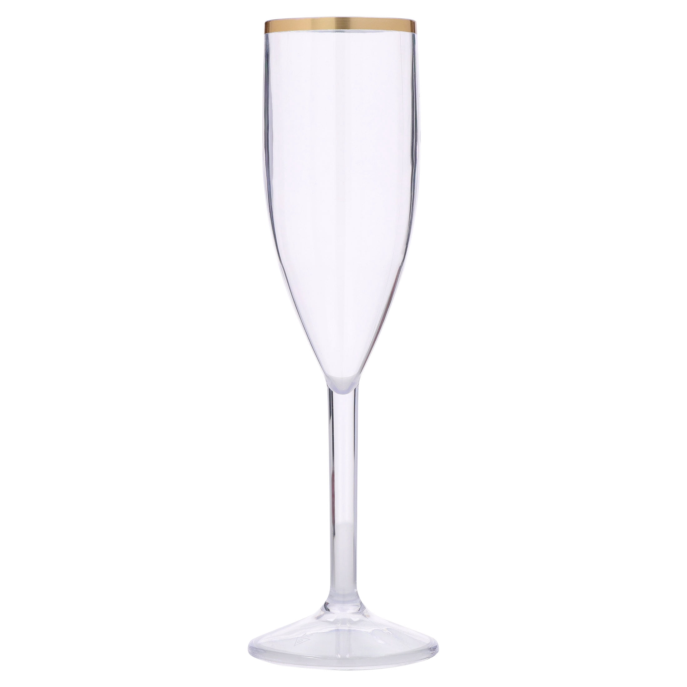 Clear Plastic Champagne Flutes, 6 oz, 4 Count, by Way To Celebrate