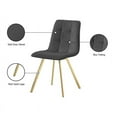 thumbnail image 4 of Meridian Furniture Annie Gray Velvet Dining Chair (Set of 2), 4 of 5